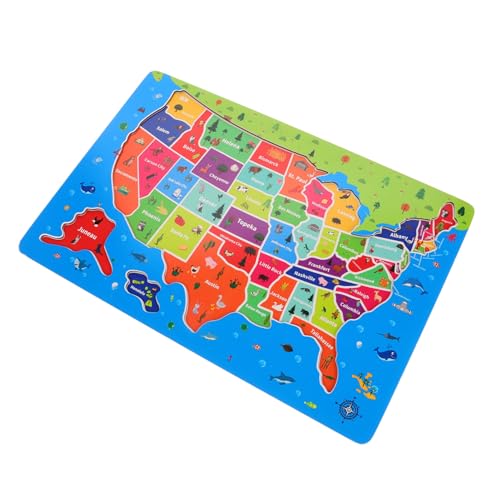 KOMBIUDA Karten Puzzle Spielzeug Usa Rätsel Für Kinder Karten Für Kinder Karte Der Usa Kinder Weltkarte Amerikanische Karte Karte Für Kinder Usa Karten Puzzle Frühes Lernpuzzle von KOMBIUDA