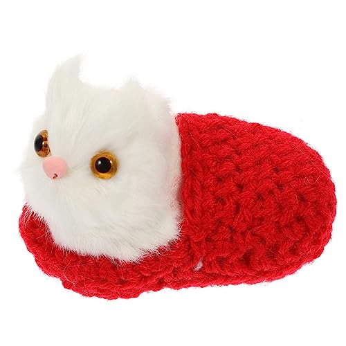 KOMBIUDA Katzenschmuck für kinderspielzeug spielzeuge Katzenpuppe Kid Toys Cat Treat Toy Interaktives Katzenspielzeug Simulation Kat Hintergrundversorgung Garn rot von KOMBIUDA