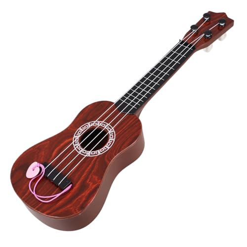 KOMBIUDA Kinderspielzeug Ukulele Musikinstrument Für Große Vierseitige Gitarre Rote Holzfarbe Ideal Für Musikalische Früherziehung Und Spielspaß Für Kleinkinder von KOMBIUDA