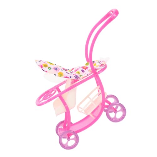 KOMBIUDA Kinderwagen Puppenwagen Modell Puppenwagen Spielzeug Puppenwagen Mini Puppenwagen Spielzeugpuppenwagen Puppenwagen für Babys Puppenzubehör Puppenwagen-Spielzeug Plastik Rosa von KOMBIUDA