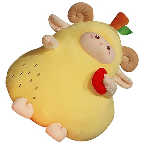 KOMBIUDA Kissen Trostgeschenke Stofftier ausgestopftes -Plüschtier Plüschtiere Auto kinderzimmer zubehör adventsgeschenke Kinder Toy Bequeme Puppe kreative Puppe PP Baumwolle Yellow von KOMBIUDA