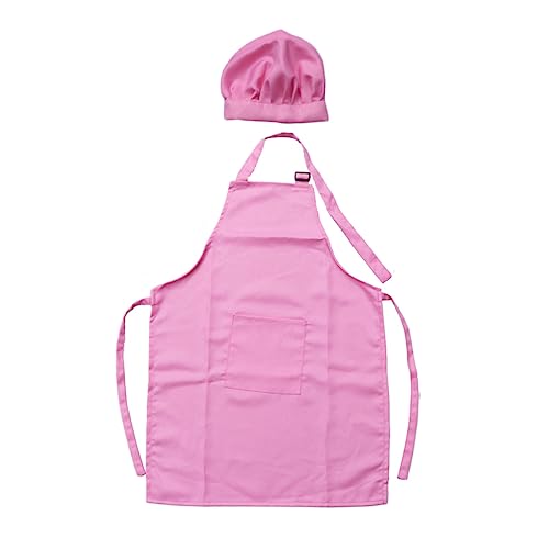 KOMBIUDA Koch Spielset Schürze Mütze Kinder Kochen Ärmel Kind Kochen Rosa von KOMBIUDA