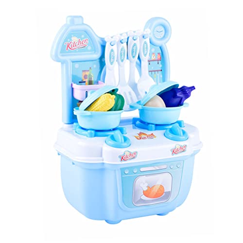 KOMBIUDA Küchenspielzeug küche Kitchen Toys for Spielzeugkochgeschirr küchenzubehör kochgeschirr spielzeuge Kinderspielzeug für die Küche Sky-Blue von KOMBIUDA