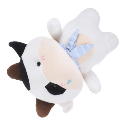 KOMBIUDA Kuhpuppe kühe Spielzeug für Kinder Cow Plush Kuh Stoffpuppe Kuh Spielzeug für Kinder Kuh Kuscheltier Kinder schöne Kuschelkuh entzückendes Kuhspielzeug Kuhplüsch PP Baumwolle Weiß von KOMBIUDA