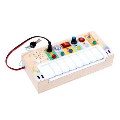 KOMBIUDA Led-Busy-Board Kinderspielzeug Kompaktes Musikspielzeug Lustiges Musikspielzeug Zubehör Tragbares Musikspielzeug Liefert Entzückendes Musikspielzeug Haushalt Holz von KOMBIUDA