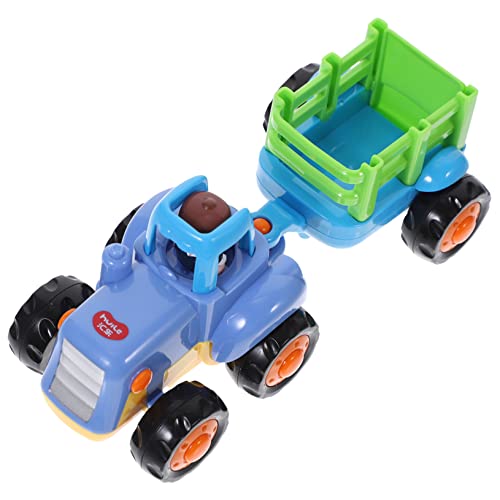 KOMBIUDA Lernspielzeug für Kinder Bauwagen für Kinder Lastwagen für Jungs Fahrzeugspielzeug für Kleinkinder Kinder spielset kindertraktoren Tractor for Früherziehungsspielzeug Blue von KOMBIUDA