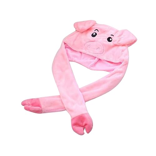 KOMBIUDA Cartoon Plüsch Jungen und Mädchen Hut Schweine Ohren Beanies für Jungen Mädchen Erwachsene von KOMBIUDA