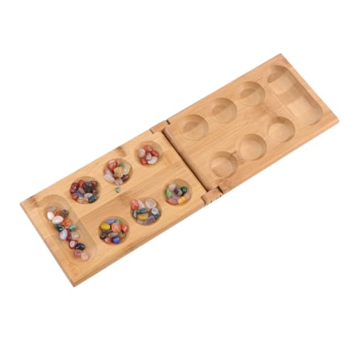 KOMBIUDA Mancala-brettspiel Lustiges Brettspiel Kinderschachbrett Afrikanisches Spiel Mancala-Schach Hölzern von KOMBIUDA