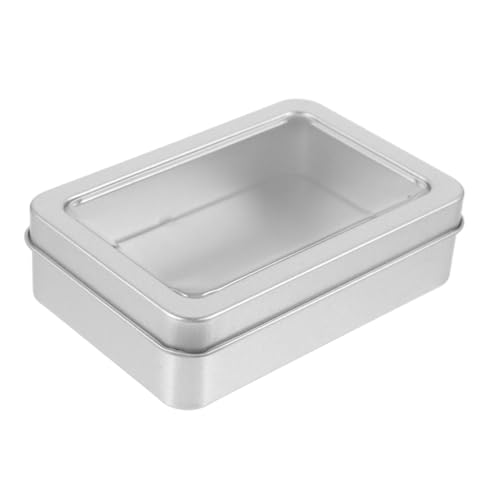 KOMBIUDA Metallgehäuse Storage Boxes aufbwahrungs-Box für Regal metallkiste schmuckkasten langlebiges Würfeletui Würfelkasten aus Metall Würfelbehälter Schaum Silver von KOMBIUDA