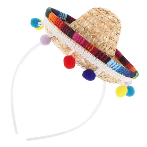 KOMBIUDA Mexikanischer Hut Geburtstagsparty-Hüte mexikanischer Sombrero Erwachsener mexikanische Sommermütze Verrückter Hut für Kinder Sombrero für Kinder mexikanisches Stirnband Polyester von KOMBIUDA