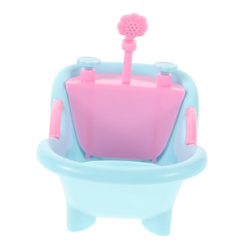 KOMBIUDA Mini-Badewanne Puppenhaus Zubehör Badezimmer badewanne Mini Pool kinderzimmer Badewanne für Babypuppen Puppenhaus-Badezubehör Miniaturbad Plastik von KOMBIUDA