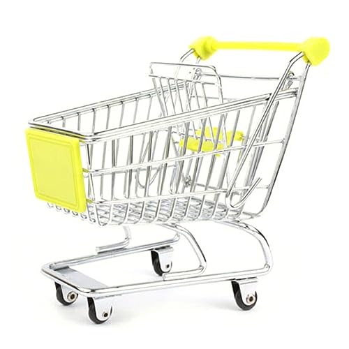 KOMBIUDA Mini-Cart-Aufbewahrungskorb Warenkorb Spielzeug-Einkaufswagen Einkaufswagen für Kinder schubkarre Mini-Einkaufswagenbüro Mini-Einkaufswagen-Organizer von KOMBIUDA