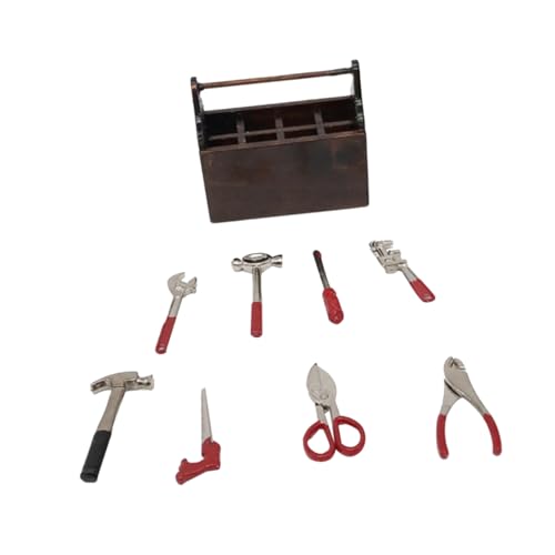 KOMBIUDA Mini Hausreparaturwerkzeuge Set 10 Teiliges Miniaturzubehör Für Modellspielzeug Realistische Simulationstools Kompakter Toolbox Perfektes Für Modellbauer von KOMBIUDA