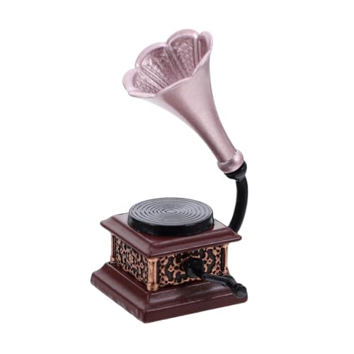 KOMBIUDA Mini Plattenspieler Für Kleinkinder Heimdekor Mini Möbel Vintage Phonographenmodelle Ornamente Figur Aus Kunststoff KOMBIUDA Mini Plattenspieler Für Kleinkinder Heimdekor Mini Möbel Vintage Phonographenmodelle Ornamente Figur Aus Kunststoff von KOMBIUDA