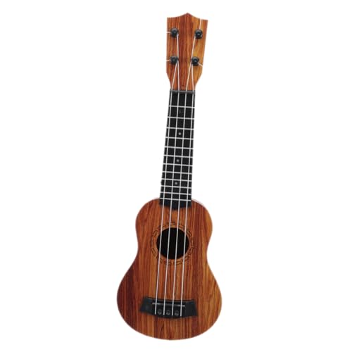 KOMBIUDA Mini Ukulele Für Gitarre Für Kleinkinder Musikinstrument Für Frühe Bildung Ideal Für Jungen Und ädchen Holzfarbe Lernspielzeug von KOMBIUDA