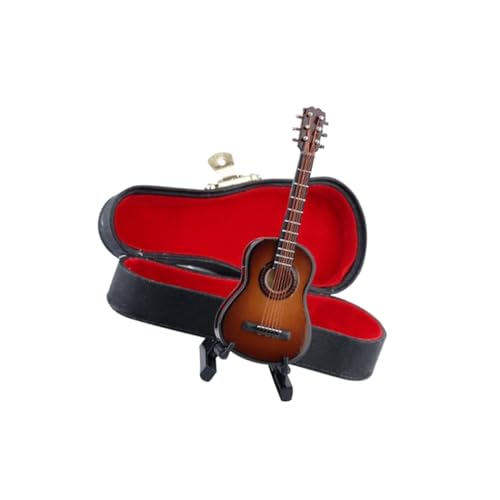 KOMBIUDA Miniatur Gitarre gitarrenhandwerk Dekoration musikinstrumente Musical Instruments stauboxen aubewahrungsbox Holzgitarre Storage Boxes Mini-Gitarre Hölzern von KOMBIUDA