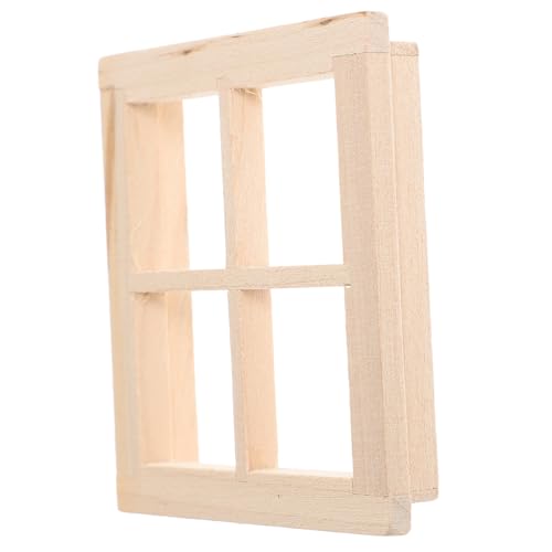 KOMBIUDA Miniatur Holzfenster Set Mit 4 Fenstern Für Puppenhaus Ideal Für Rollenspiele Und Kreative Dekoration Hochwertiges Holzmaterial Perfekt Für Puppenzubehör Und Möbelgestaltung von KOMBIUDA