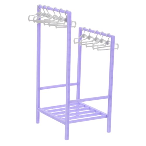 KOMBIUDA Miniatur Kleiderständer mit Kleinen Kleiderbügeln aus Robustem Kunststoff Puppenkleidung Aufbewahrung Realistische Puppenhaus Garderobe Zubehör für Puppen KOMBIUDA Miniatur Kleiderständer mit Kleinen Kleiderbügeln aus Robustem Kunststoff Puppenkleidung Aufbewahrung Realistische Puppenhaus Garderobe Zubehör für Puppen von KOMBIUDA