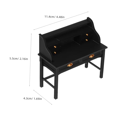 KOMBIUDA Miniatur Schreibtisch Vintage Studiertisch für Wohnzimmer Schlafzimmer Detailgetreu Robust und Kompakt Pretend Play Zubehör KOMBIUDA Miniatur Schreibtisch Vintage Studiertisch für Wohnzimmer Schlafzimmer Detailgetreu Robust und Kompakt Pretend Play Zubehör von KOMBIUDA