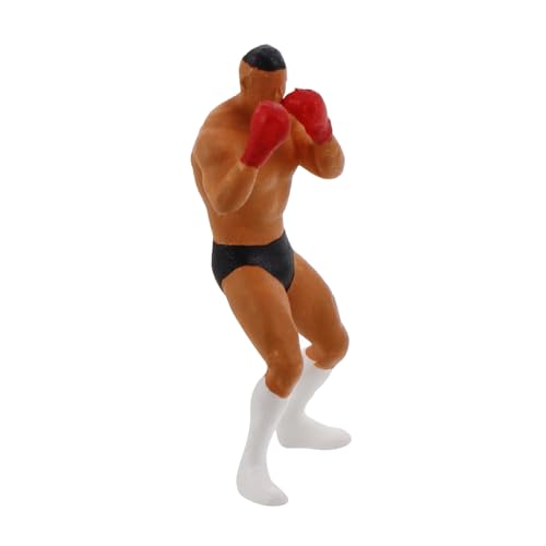 KOMBIUDA Miniatur-boxermodell Wrestling-actionfiguren Menschenfiguren Für Kinder Garage Für Spielzeugautos Modelleisenbahnen Miniatur-menschenfigur Menschen Zahlen Homies Figuren Harz von KOMBIUDA