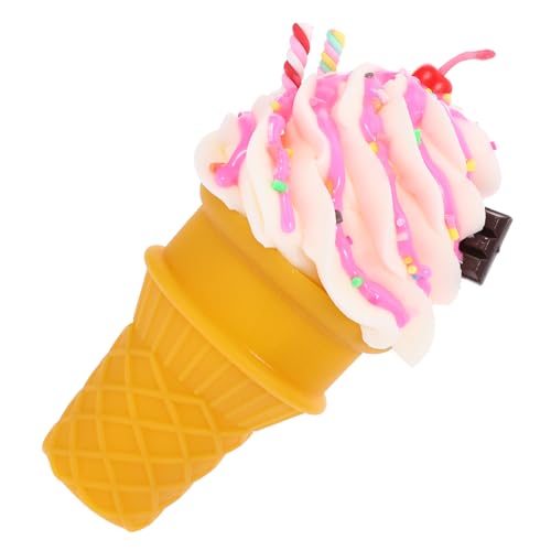 KOMBIUDA Modell Einer Eistüte Gefälschte Dessert-Requisiten Realistische Eistüte Künstliche Eiswaffel Künstliches Kuchenmodell Dessert-Fotografie-Requisite Gefälschte Eiswaffel Eisfigur PVC von KOMBIUDA