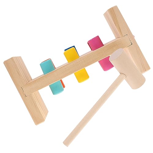 KOMBIUDA Kindergarten Spielzeug Bitte Nicht Stören Montessori Hämmerchen Für Kleinkinder Lernspielzeug Zur Der Hand Augen Koordination Knobelspiel Mit 6 Äulen Knackige Farben Spielzimmer Zubehör 1 Set von KOMBIUDA