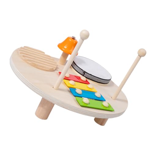 KOMBIUDA Lustiges Musikspielzeug Kinder-musiktrommel-Set Hölzernes Xylophon Pädagogisches Percussion-Spielzeug Für Kleinkinder von KOMBIUDA