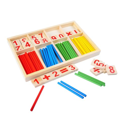 KOMBIUDA Pädagogisches Spiel Für Kinder Holzstäbchen Mathematik Lernspielzeug Rechenstäbe Zur Intelligenzentwicklung 1 Satz Ideales Mathe Spielzeug Für Schulkinder von KOMBIUDA