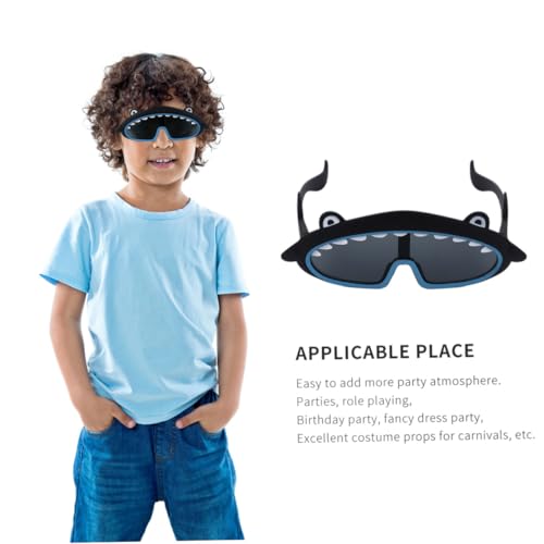 KOMBIUDA Partybrille Haifischform Lustige Fotorequisite Schwarz Spaßbrille für Jungen Mädchen Karneval Halloween Zubehör KOMBIUDA Partybrille Haifischform Lustige Fotorequisite Schwarz Spaßbrille für Jungen Mädchen Karneval Halloween Zubehör von KOMBIUDA