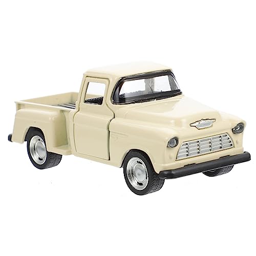 KOMBIUDA Pickup-Truck-Modell Miniatur-LKW Auto -Pick-up-Truck Wohnmobil weißer LKW bastelset basteln für kleines LKW- LKW-Modell Legierung Beige von KOMBIUDA