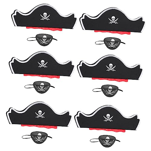 KOMBIUDA Piraten Verkleidungsset 6 Sets Piratenkostüm Requisiten Cosplay Piraten Performance Kostüm Accessoires Für Erwachsene Und Kinder von KOMBIUDA