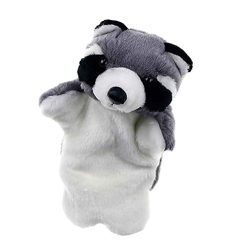 KOMBIUDA Plüschtier Handpuppen Spielzeug Cartoon-Handpuppen Plüsch-Handpuppen Spielzeug für Kinder kinderspielzeug Tierisches Stofftier Puppe in Tierform Früherziehungsspielzeug Grey von KOMBIUDA