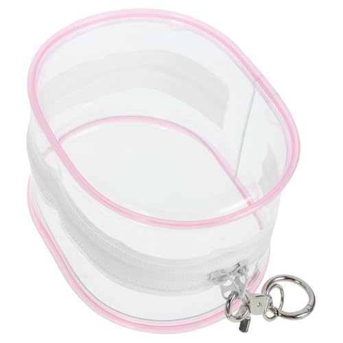 KOMBIUDA Puppenausflugstasche Puppen Tragetasche Transparente Puppen Tasche Spielzeug-Sammelkoffer Korsage die Einkaufstasche Mini-Jalousien nützliche Tasche Mini-Puppentasche PVC Rosa von KOMBIUDA