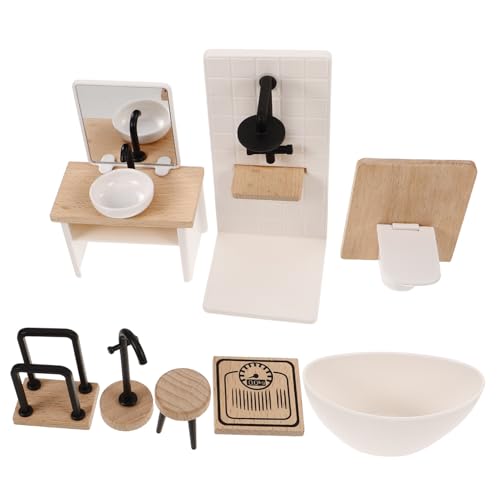 KOMBIUDA Puppenhaus Miniatur Badezimmer Set aus Stabilem und Realistische Duschraum Modelle für Puppenhaus Dekoration Langlebiges Badmöbel Zubehör für Familien spielspaß KOMBIUDA Puppenhaus Miniatur Badezimmer Set aus Stabilem und Realistische Duschraum Modelle für Puppenhaus Dekoration Langlebiges Badmöbel Zubehör für Familien spielspaß von KOMBIUDA