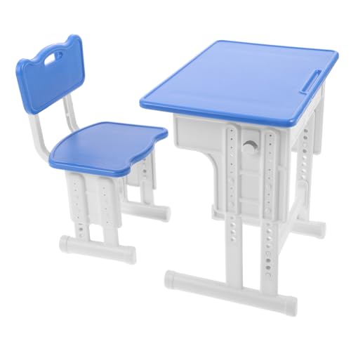 KOMBIUDA Puppenhaus Miniatur Schreibtisch und Stuhl Set Stabiles Kunststoff Schulmöbel Dekor für Lernspiel Kompakte für Kreative Spiel Wohnraumgestaltung KOMBIUDA Puppenhaus Miniatur Schreibtisch und Stuhl Set Stabiles Kunststoff Schulmöbel Dekor für Lernspiel Kompakte für Kreative Spiel Wohnraumgestaltung von KOMBIUDA