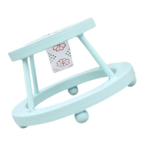 KOMBIUDA Puppenhaus Zubehör Für Puppenstubenmöbel Puppenwagen Miniatur-babymöbel Zubehör Für Puppenhäuser Aus Holz Miniatur-puppenstubenmöbel Kleines Hauszubehör MDF Sky-Blue von KOMBIUDA