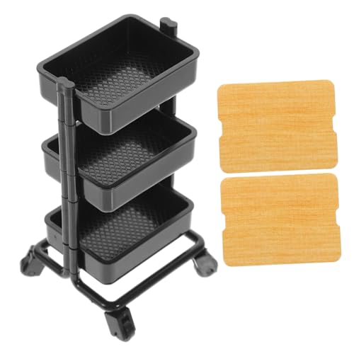 KOMBIUDA Puppenhauswagen Miniaturwagen 3-lagiger Wagen Modellrequisite Dekoratives Puppenhaus Zubehör KOMBIUDA Puppenhauswagen Miniaturwagen 3-lagiger Wagen Modellrequisite Dekoratives Puppenhaus Zubehör von KOMBIUDA