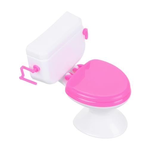 KOMBIUDA Puppentoilette Spielzeug Puppenversorgung Puppenzubehör Zarte Mini-hausdekoration Realistische Mini-hausdekoration Miniatur-badezimmeraccessoire Puppenhaus- Plastik von KOMBIUDA