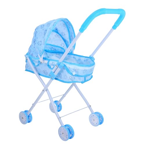 KOMBIUDA Puppenwagen-Spielzeug Kinderspielset Aufbewahrung Mini-Kinderwagen für Babypuppen realistisches Design sicherer Griff Spielzeug für Elternerlebnisse von KOMBIUDA