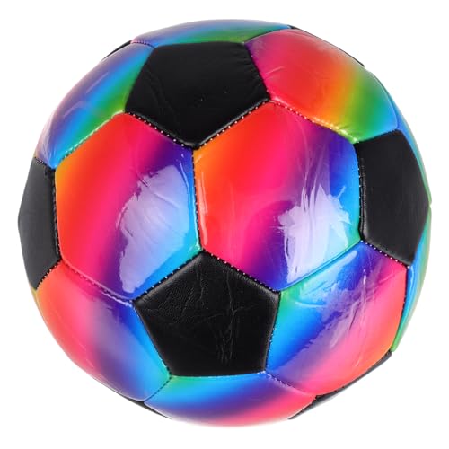 KOMBIUDA Regenbogenfußball Fußbälle Bunt Fußball Trainieren Fußbälle 21,5cm Kleiner Fußball Mädchenfußball 21,5cm 21,5 cm Großer Fußball Aufblasbarer Fußball Wählen Sie Fußballgröße 5 PVC von KOMBIUDA