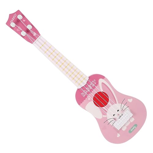 KOMBIUDA Saiten Ukulele Für Kinder Mini-Gitarre Musikinstrumentenmodell Mini-musikspielzeug Ukulele Musikinstrument Ukulele Spielzeug Für Kinder Gitarren Kinder-Ukulele Rosa Plastik von KOMBIUDA