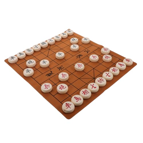 KOMBIUDA Satz Schachbrettspiel Schach für Schach für anfänger Schach zubehör chinesisches Schach Chinesische Dame Schachbretter für Erwachsene chinesische brettspiele Leder von KOMBIUDA