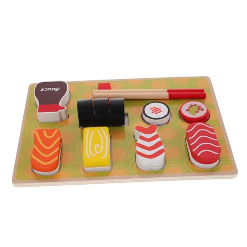 KOMBIUDA Satz Sushi- Holz kochset Rollenspiel spielküche Lebensmittel Mini-Kochspielzeug Sushi- EIS hölzern von KOMBIUDA