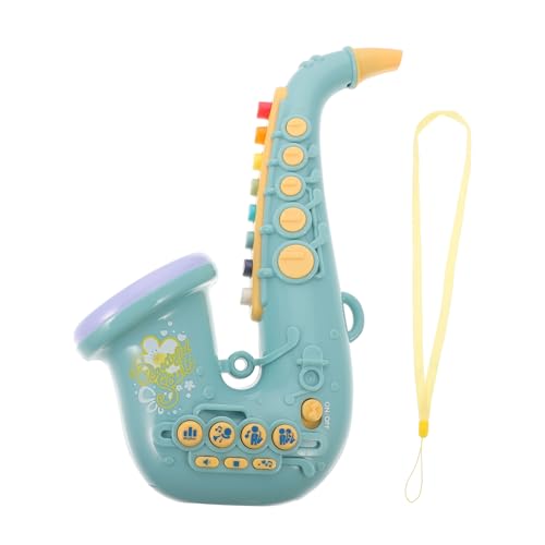 KOMBIUDA Saxophon Spielen kann Kinderspielzeug Saxophonspielzeug für Kinder kinderinstrumente Kinder musikinstrumente Spielzeugsaxophon für Kinder Bühnen-Performance-Requisite Plastik Green von KOMBIUDA