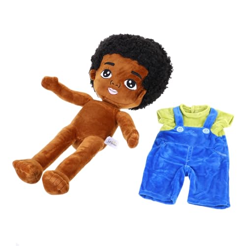 KOMBIUDA Schwarze Puppe Stoffpuppen Für Mädchen Kinderspielzeug Kleinkinder Puppe Kinderpuppenspielzeug Gefüllte Puppe Kuscheltiere Für Amerikanische Puppe Bettspielzeug Plüsch von KOMBIUDA