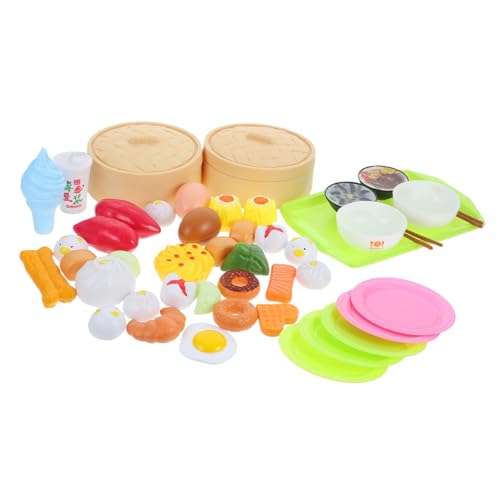 KOMBIUDA Sensorisches Spielzeug Baby 1 Set Chinesisches Frühstück 46 Teiliges Set Mit Imitiertem Essen Für Spielküche Zubehör Fantasievolles Für Kleinkinder Simulation Chinesischer Speisen von KOMBIUDA