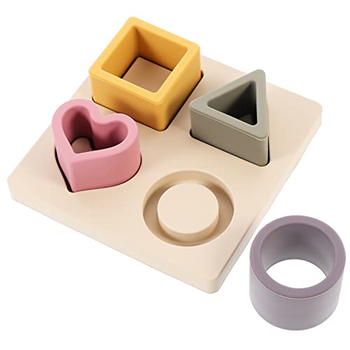 KOMBIUDA Silikon Geometrische Form Puzzlespielzeug Spielzeug Passende Puzzles Kognitive Spielzeug von KOMBIUDA