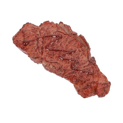 KOMBIUDA Simulation Steak Gefälschtes Lebensmittelmodell Steaks Realistische Gekochte Bratennahrungsnachbildung Kindersteakmodell Gefälschtes Fleisch Gefälschtes Steak Requisite Plüsch von KOMBIUDA