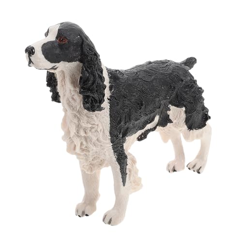 KOMBIUDA Simulationshundemodell Tischhundeornament Hundegarten-Statue Simulationshundefiguren Tierfiguren Realistisches Spaniel-hundemodell Hundepuppen Zum Sammeln Harz von KOMBIUDA