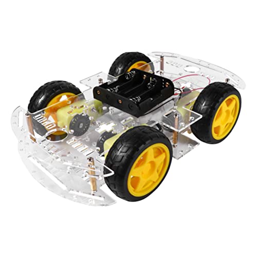 KOMBIUDA Smart-car-Chassis Mit Vier Rädern Kfz-bausätze Kfz-einbausatz Intelligenter Roboter Für Kinder Rc-Roboter Für Kinder Autos Autos Rc Auto Für Kinder Kinderspielzeugroboter Plastik von KOMBIUDA